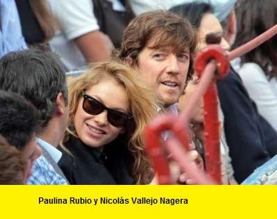 paulina rubio y nicolas valejo nagera en los toros